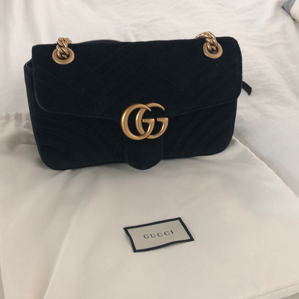 Gucci GG Marmont velvet shoulder bag